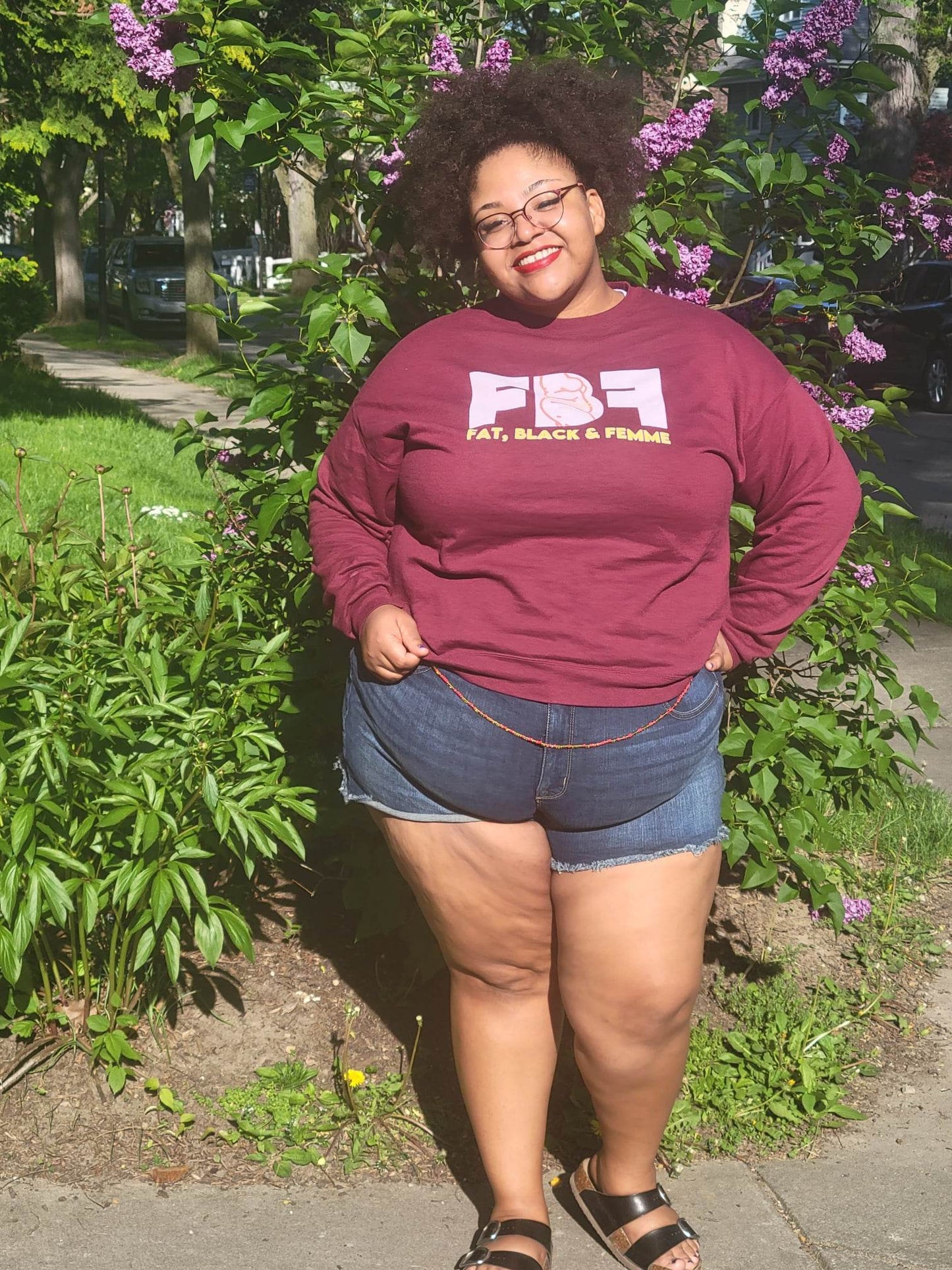 "Fat Black and Femme" Long Sleeve T-Shirt - B.Y.U.S. Apparel and More