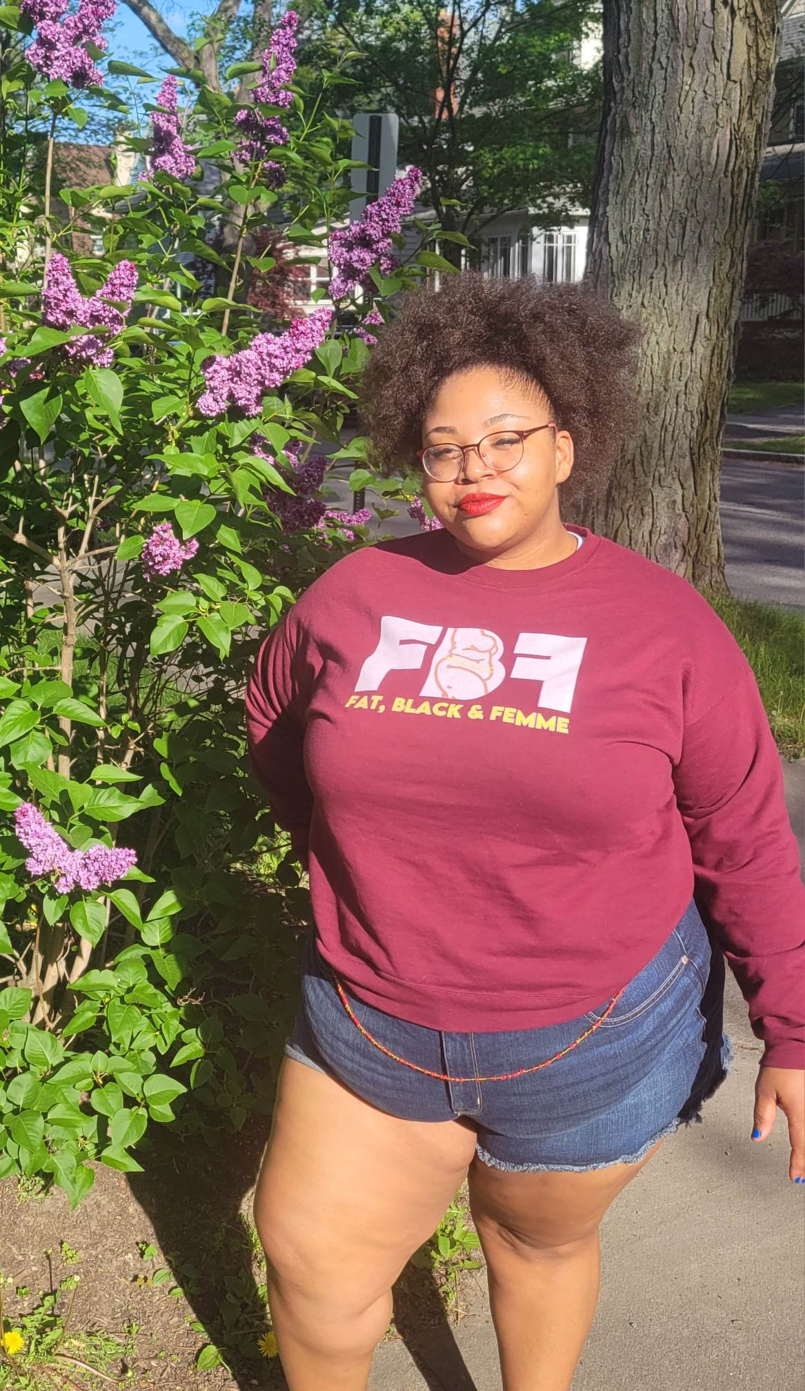 "Fat Black and Femme" Long Sleeve T-Shirt - B.Y.U.S. Apparel and More