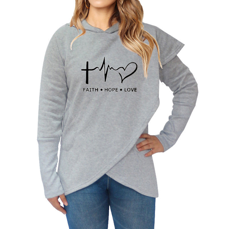 Women Faith Hope Love Hoodie - B.Y.U.S. Apparel and More