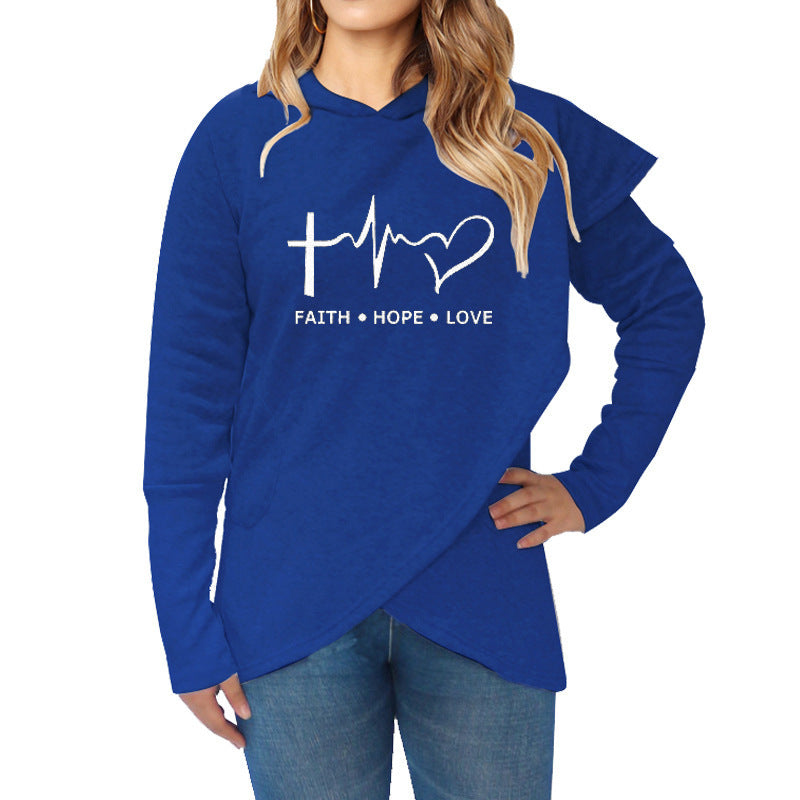 Women Faith Hope Love Hoodie - B.Y.U.S. Apparel and More