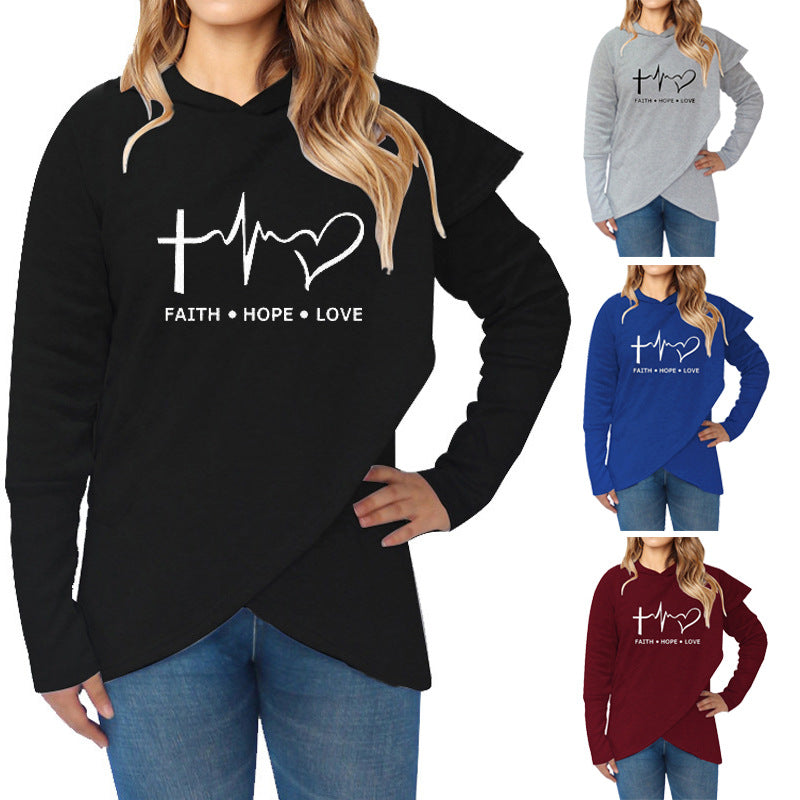 Women Faith Hope Love Hoodie - B.Y.U.S. Apparel and More