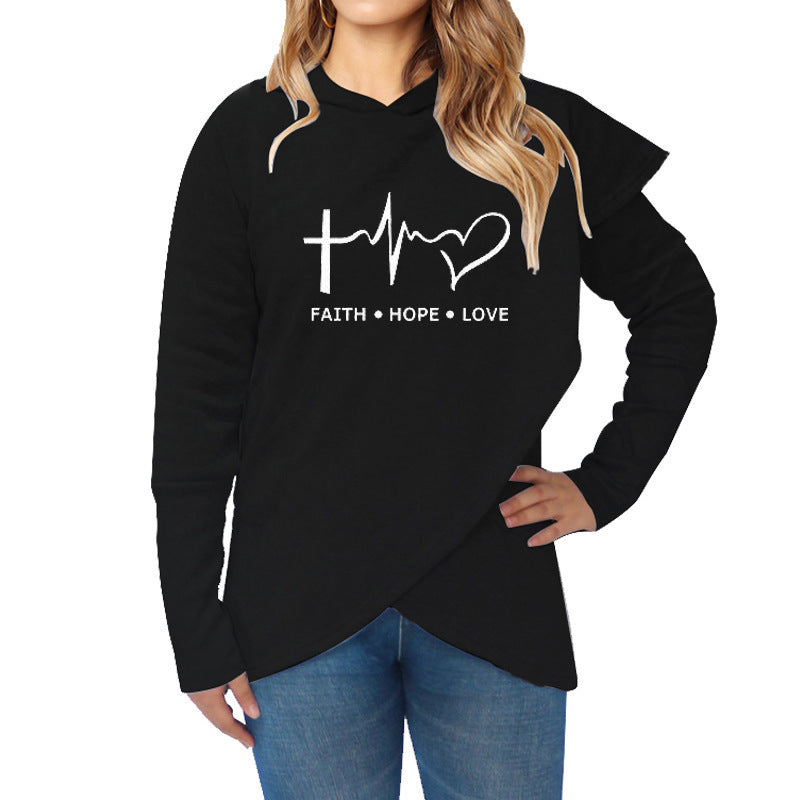 Women Faith Hope Love Hoodie - B.Y.U.S. Apparel and More