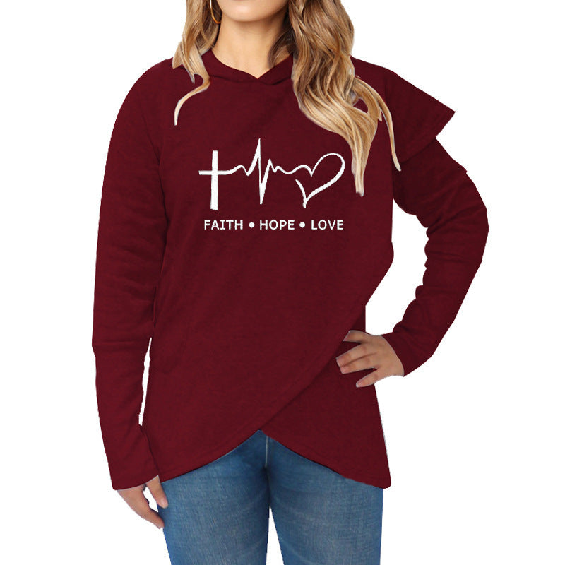 Women Faith Hope Love Hoodie - B.Y.U.S. Apparel and More