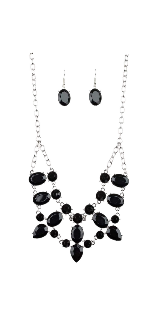 Black Necklace Set - B.Y.U.S. Apparel and More