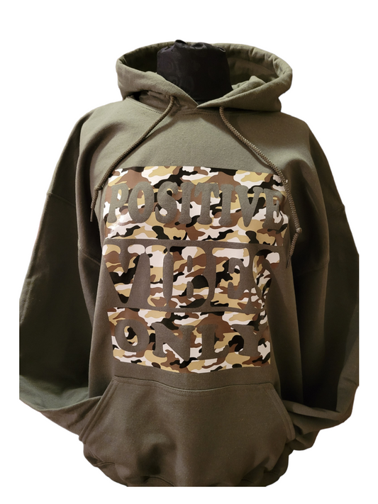 "Positive Vibes Camo!" Sweatshirt - B.Y.U.S. Apparel and More