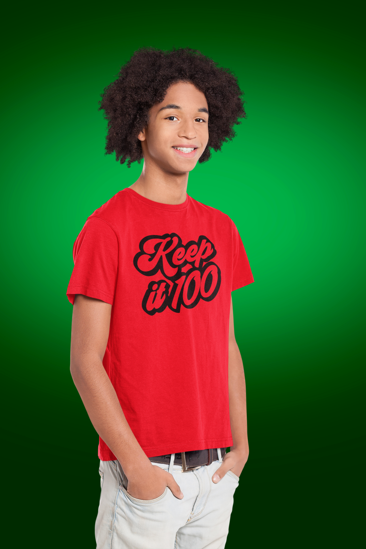 "Keep It 100" T-Shirt (Kids) - B.Y.U.S. Apparel and More