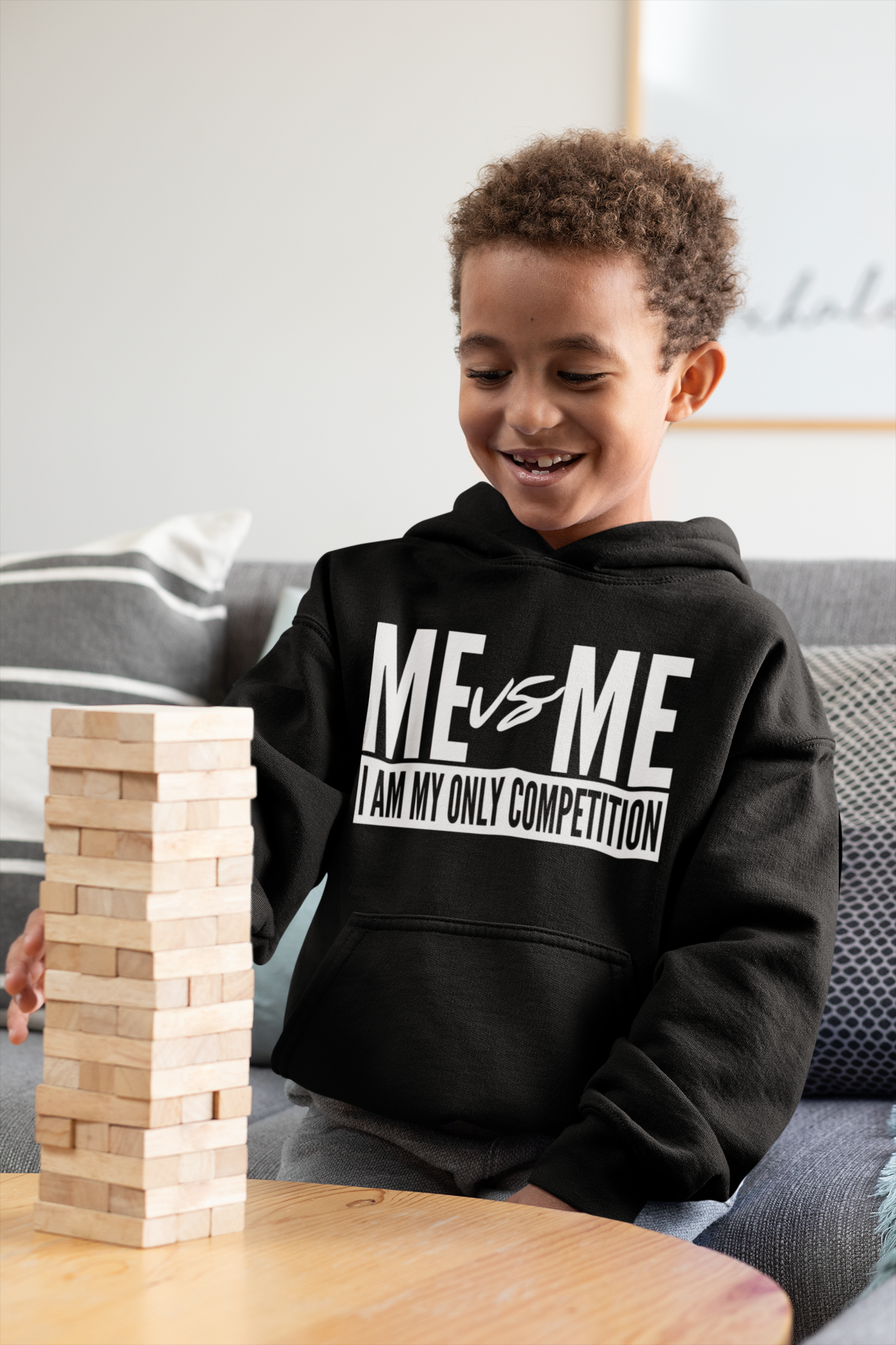 "Me vs Me - I Am My Only Competition" Hoodie (Kids) - B.Y.U.S. Apparel and More