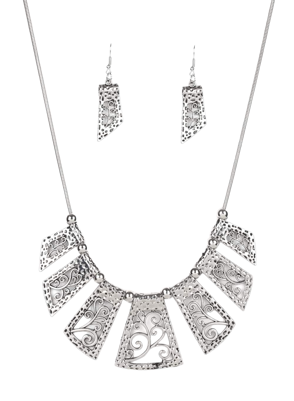 Silver Necklace Set - B.Y.U.S. Apparel and More