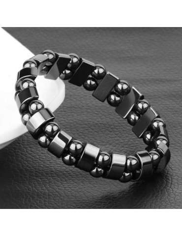 Double Hematite Chakra Bead Bracelet - B.Y.U.S. Apparel and More